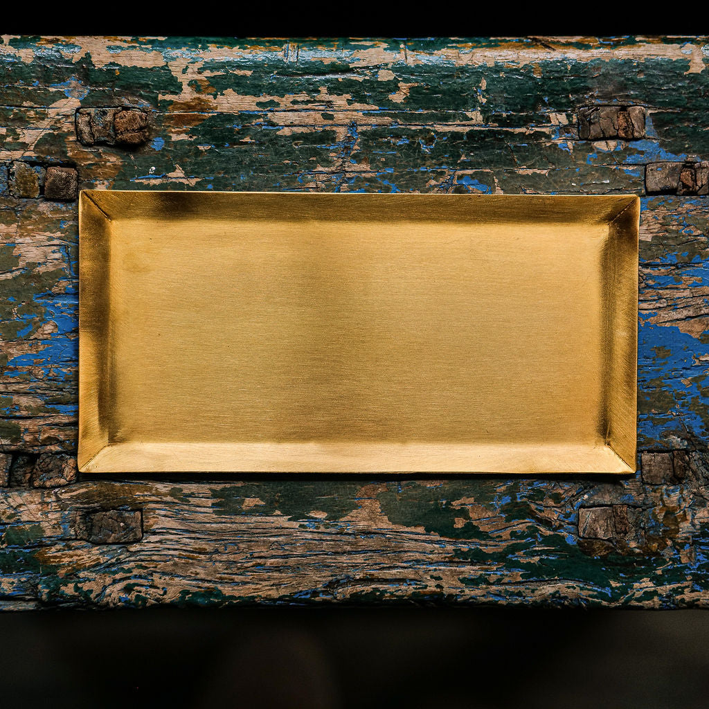 Fog Linen long rectangular brass plate