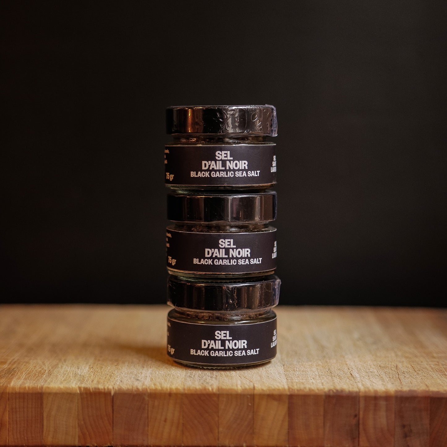 Saint Laurent salt with black garlic