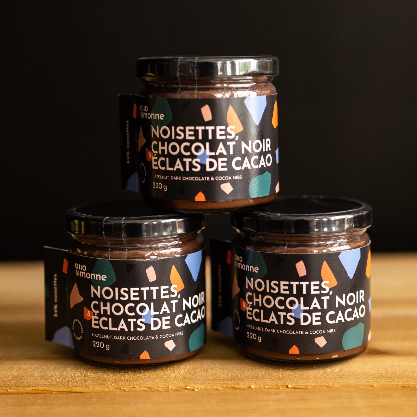 Hazelnuts And Dark Chocolate Cacao Nibs Allo Simonne