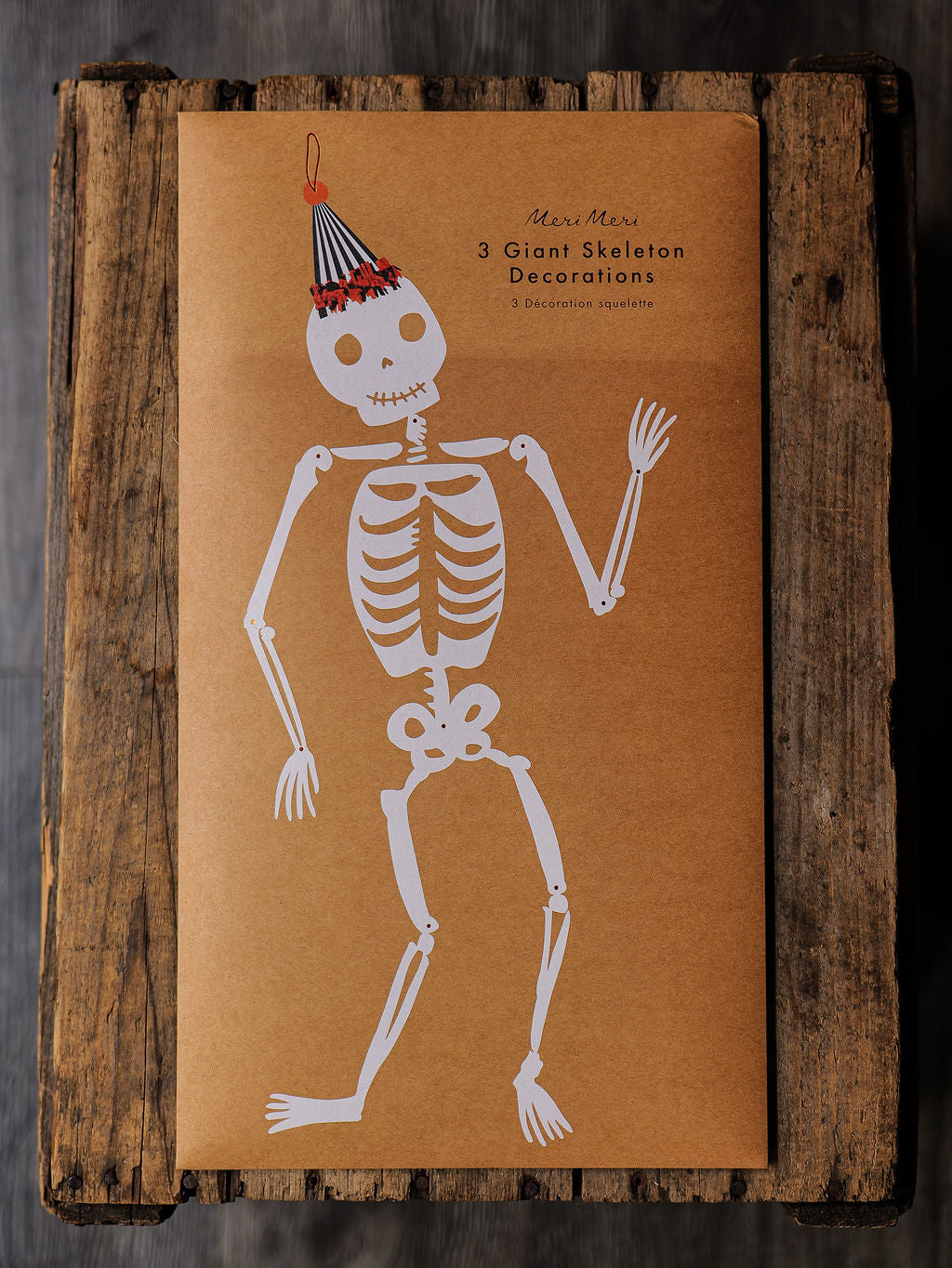 3x Giant Skeleton Halloween Decorations Meri Meri