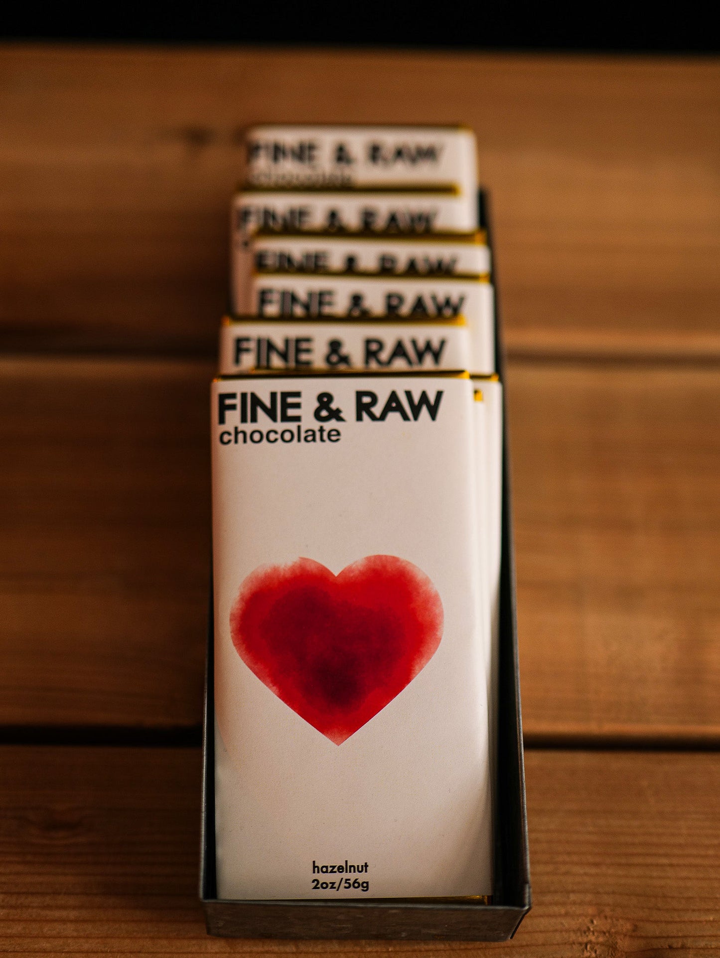 Tablette Chocolat noisette Saint-Valentin - Fine & Raw