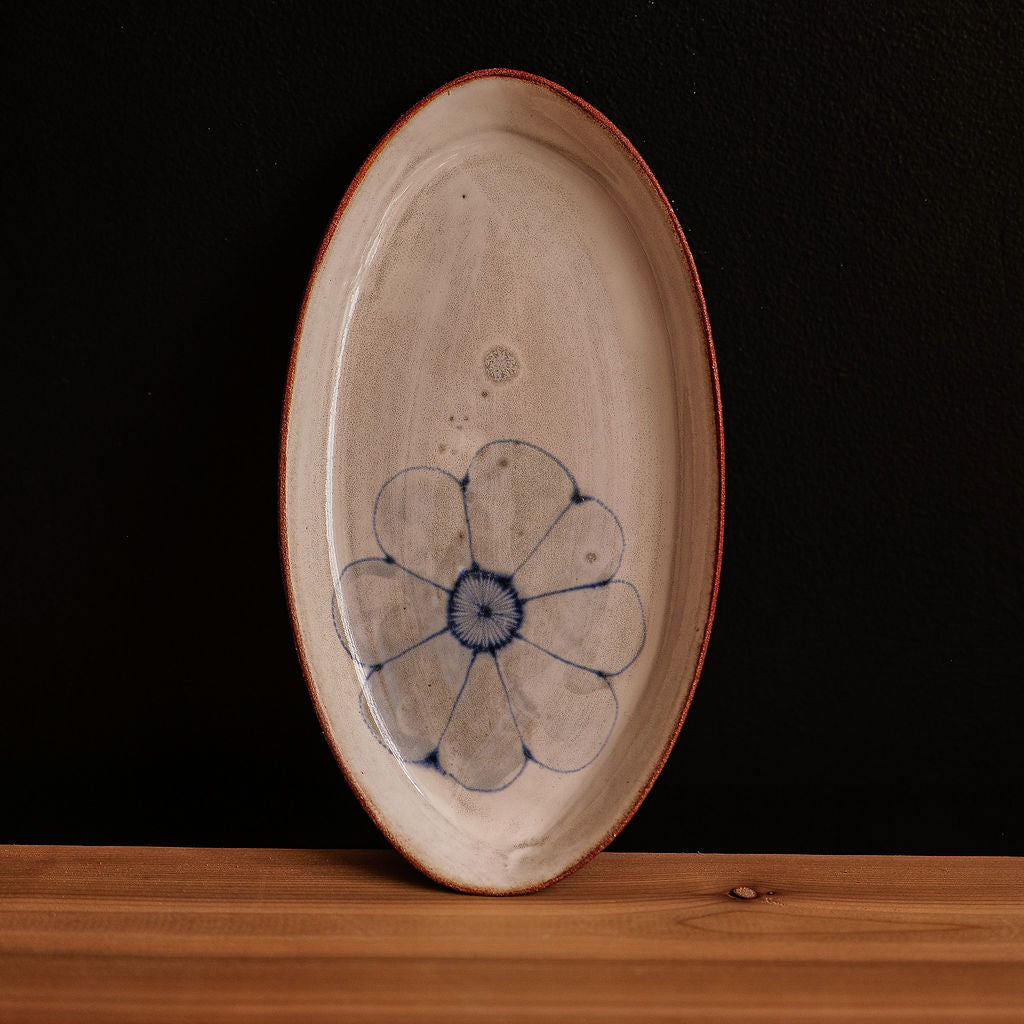 Spako Clay medium white oval tray